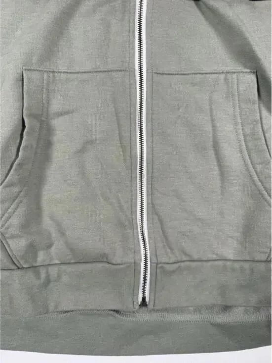 Eddie Bauer Olive Green Zip-Up Hoodie Sweatshirt XXL - Picture 3 of 7